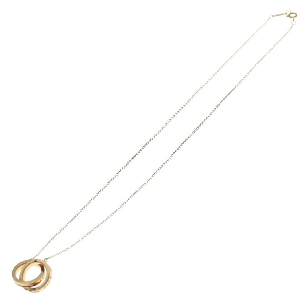 TIFFANY - Co. ティファニー 1837 インタロッキング サークル ネックレス Au750 K18 PG ピンクゴールド ペンダント