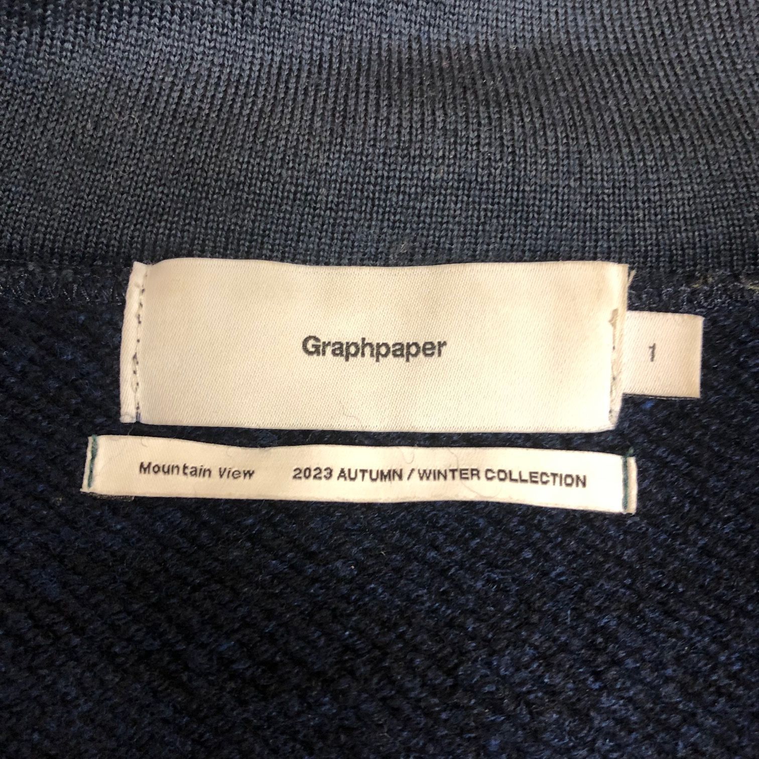 定価58300円 Graphpaper 23AW Bulky Wool Terry Zip Up Sweat ウール 