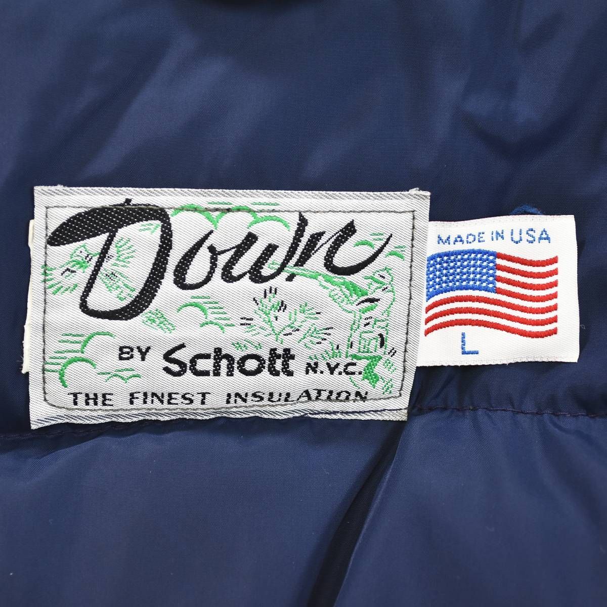 80s90sヴィンテージ USA製 ショット Schott フードファー ダウン 
