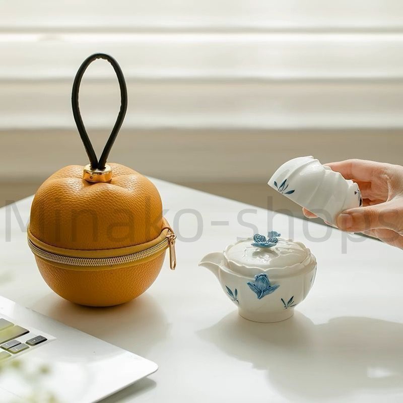 ポータブルセラミックティーセット 大人用トラベルティーセット