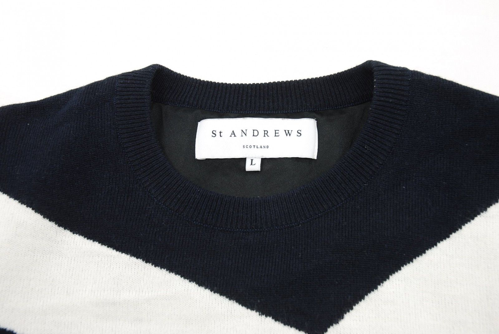 St.Andrews - coco 中古 セントアンドリュース StANDREWS レディース セーター L 紺  ネイビー 長袖クルーネック ニット 中古 レディース セントアンドリュース StANDREWS セーター L 紺