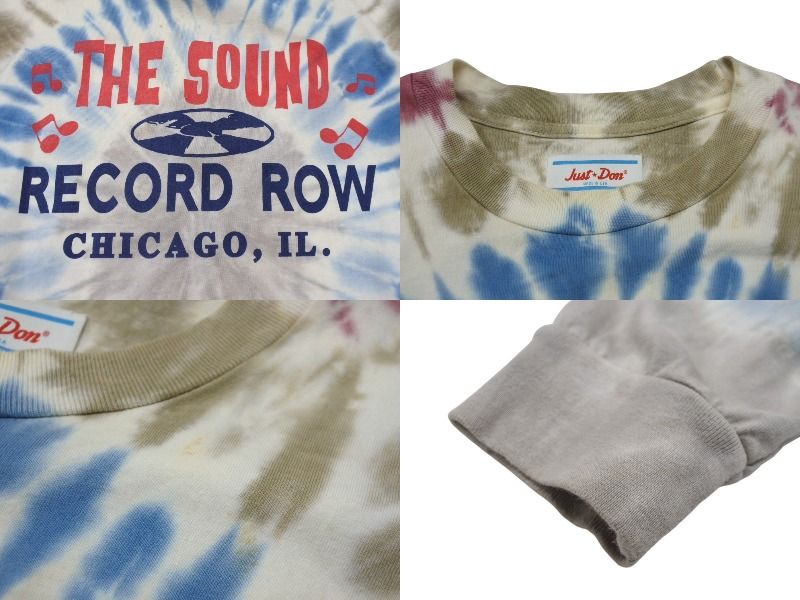 JUST DON ジャストドン レコードロータイダイ ロングスリーブTシャツ  