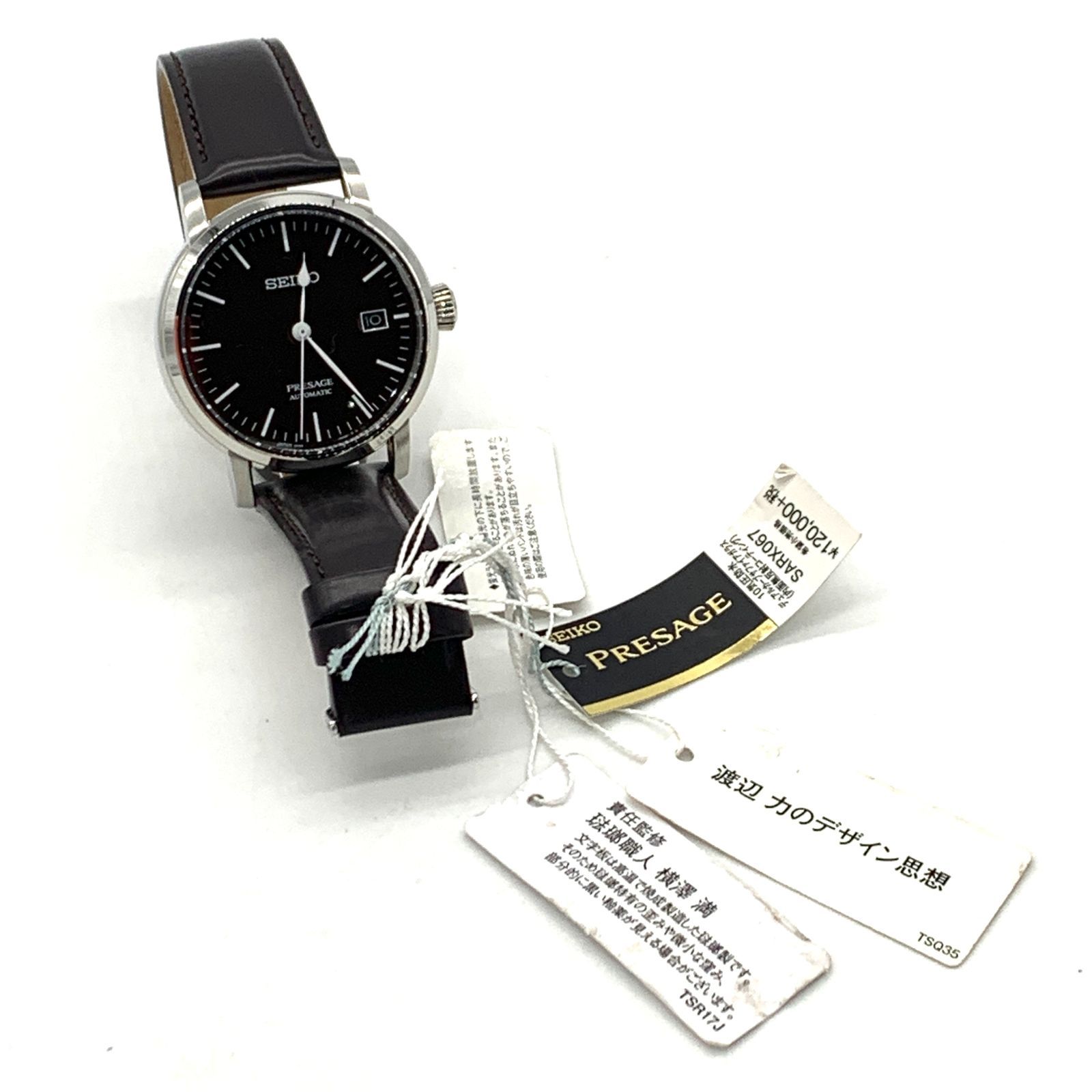 ▽【稼働品タグ付き】SEIKO/セイコー PRESAGE/プレザージュ SS レザー