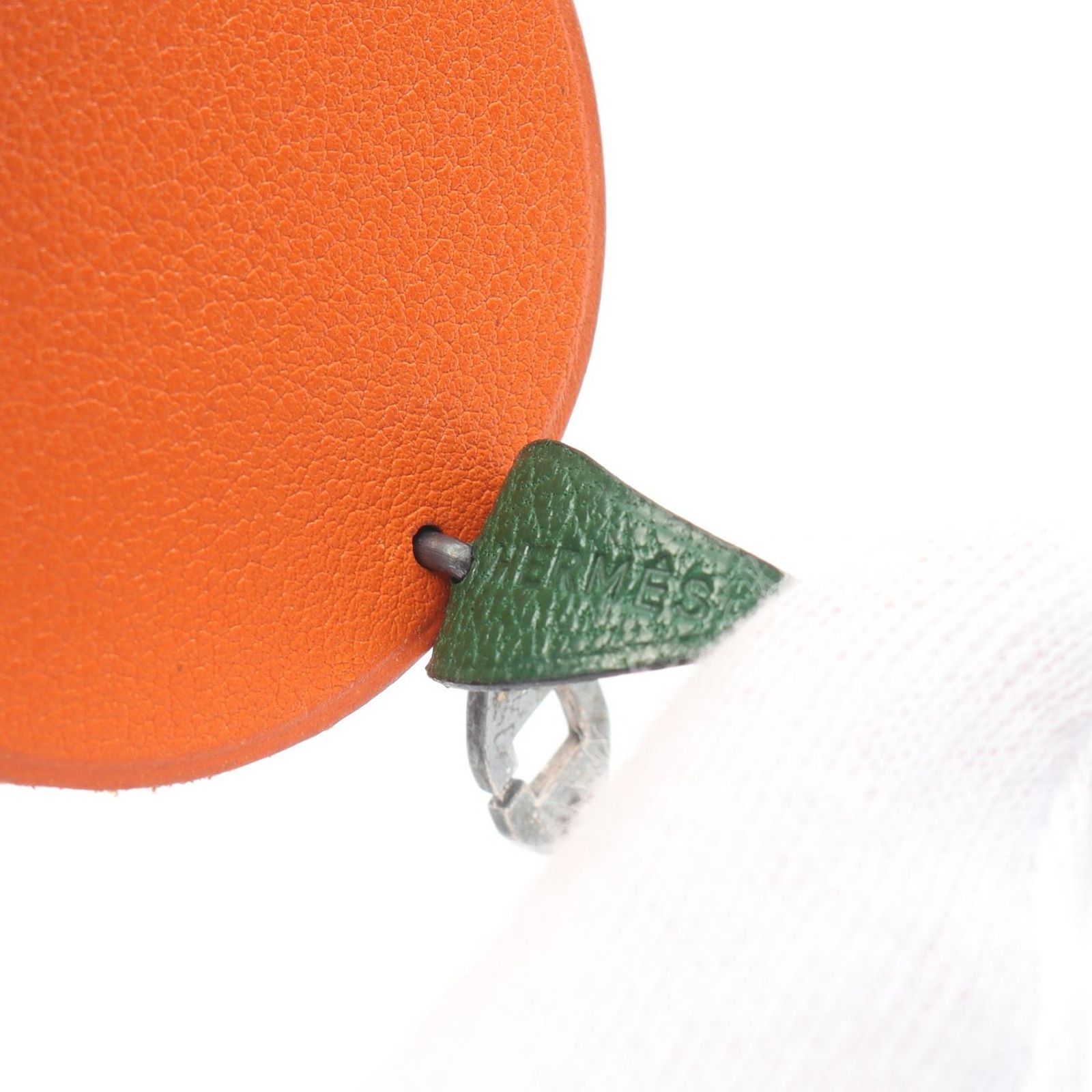 エルメス HERMES チャーム オレンジ オレンジ系 レザー チャーム