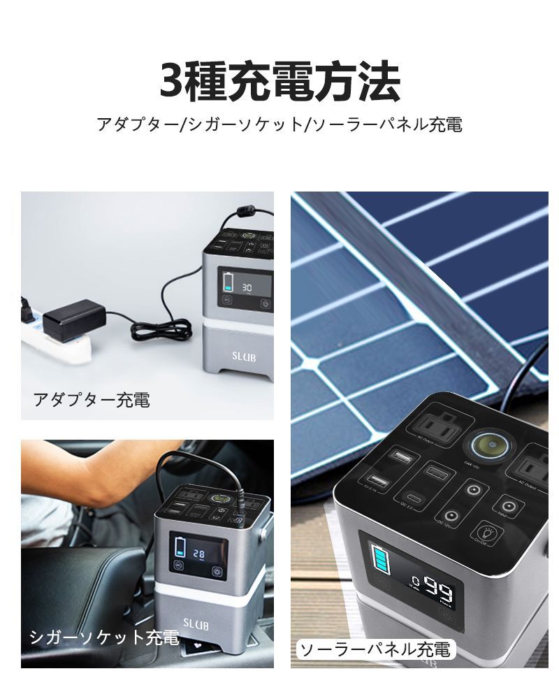 ポータブル電源 73500mAH/231WH 防災 停電 対策 いざという時の電源