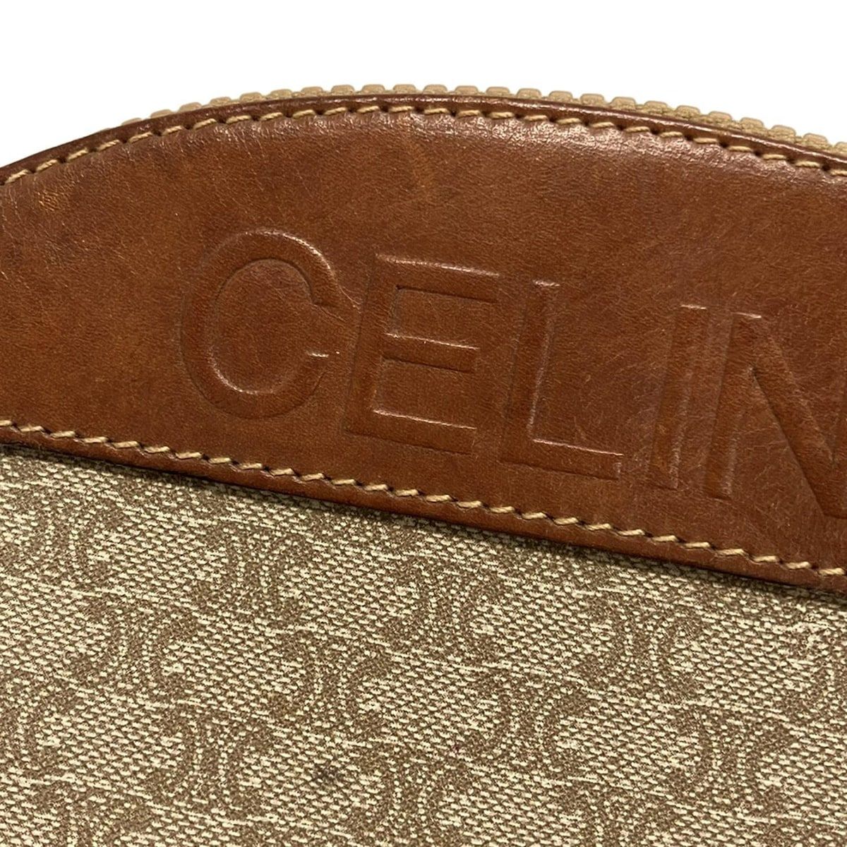 ベージュ×ブラウン レザー