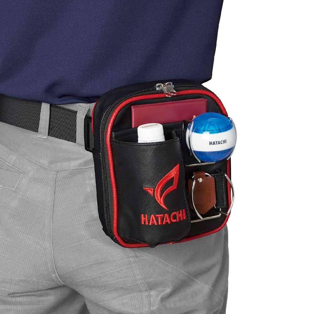 公式】HATACHI ファスナーが全開になるマチ付ポーチ (ブラック