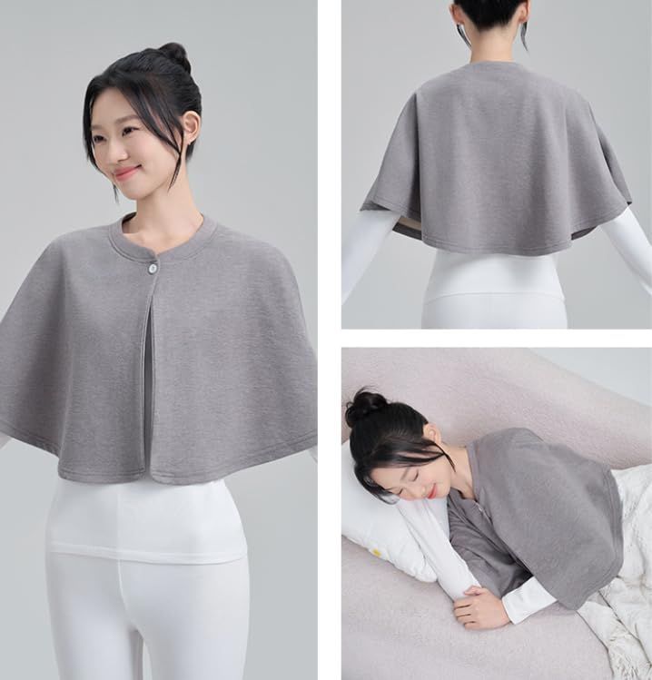 まもなく終了 肩ウォーマー 寒さ対策 女性 軽量 薄手 妊婦 冷え対策 オフィス 高齢者 春夏 冬 柔らかい コート 防寒着 通気 ルームウェア 就寝時 ゆったり 肩掛け ケープ 前開き レディース ポンチョ 敬老の日 着る毛布 肩当て ギフト LYING