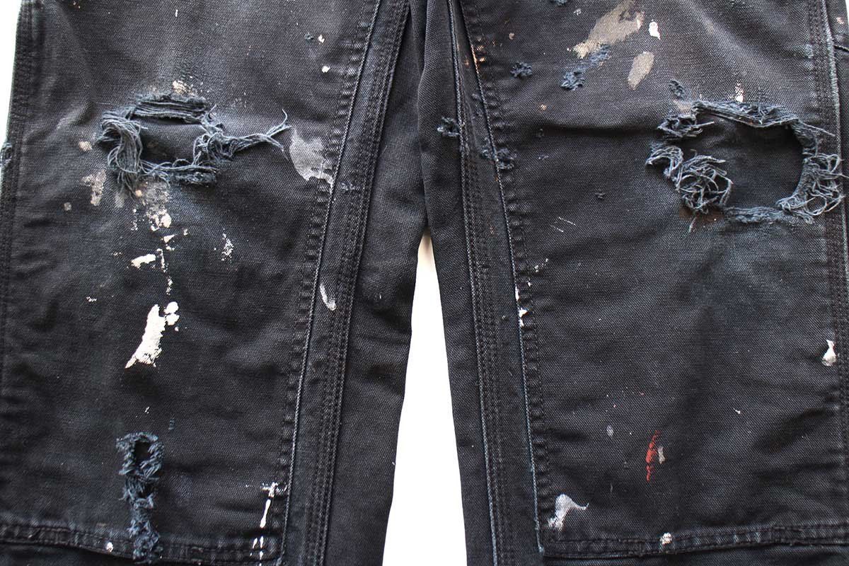 carhartt ダブルニーペインターパンツ ブラック ペンキ飛び ボロ 雰囲気 サイズ・雰囲気 carhartt ダブルニーペインターパンツ ペンキ