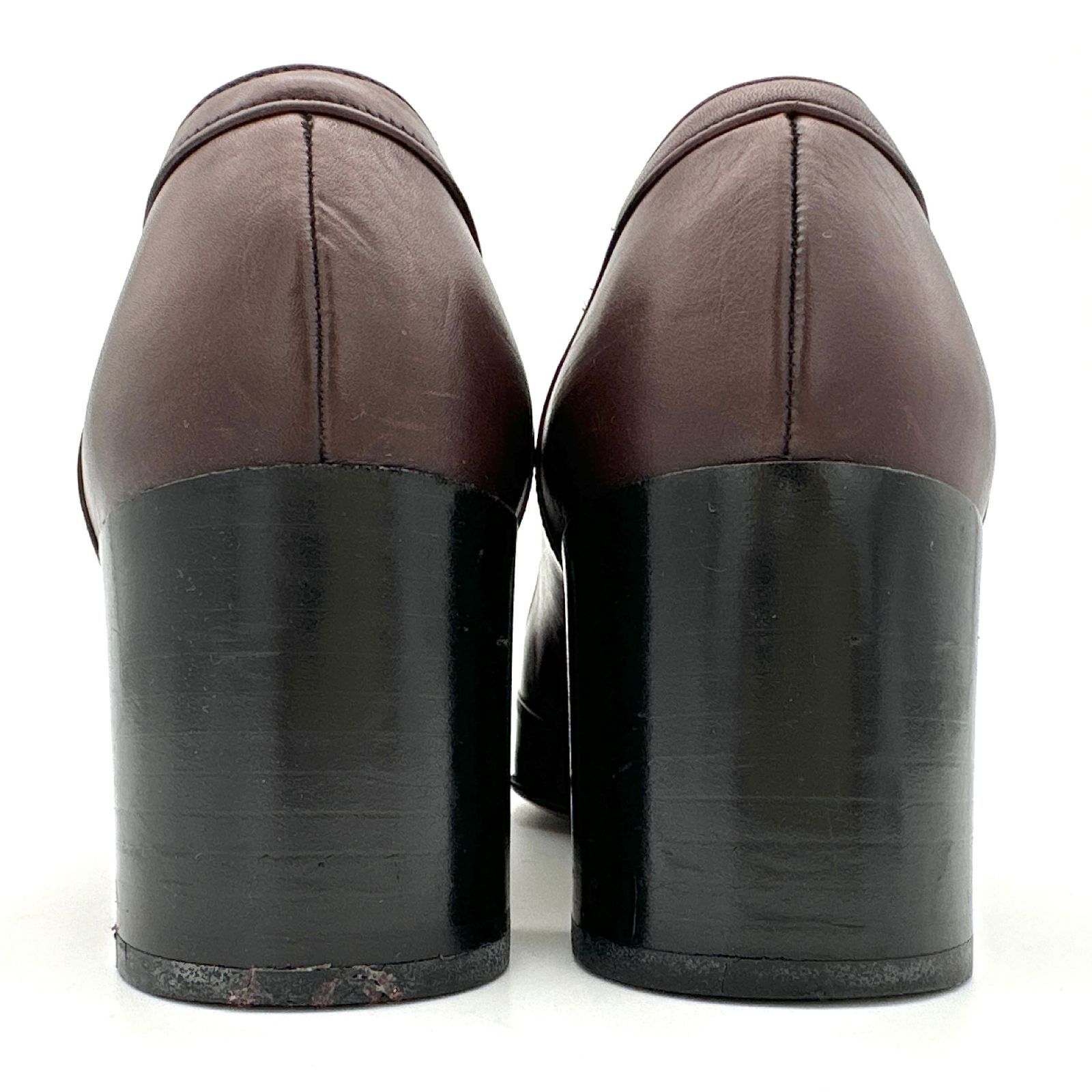 ☆美品☆ BALLY バリー パンプス レザー チャンキーヒール スクエア 