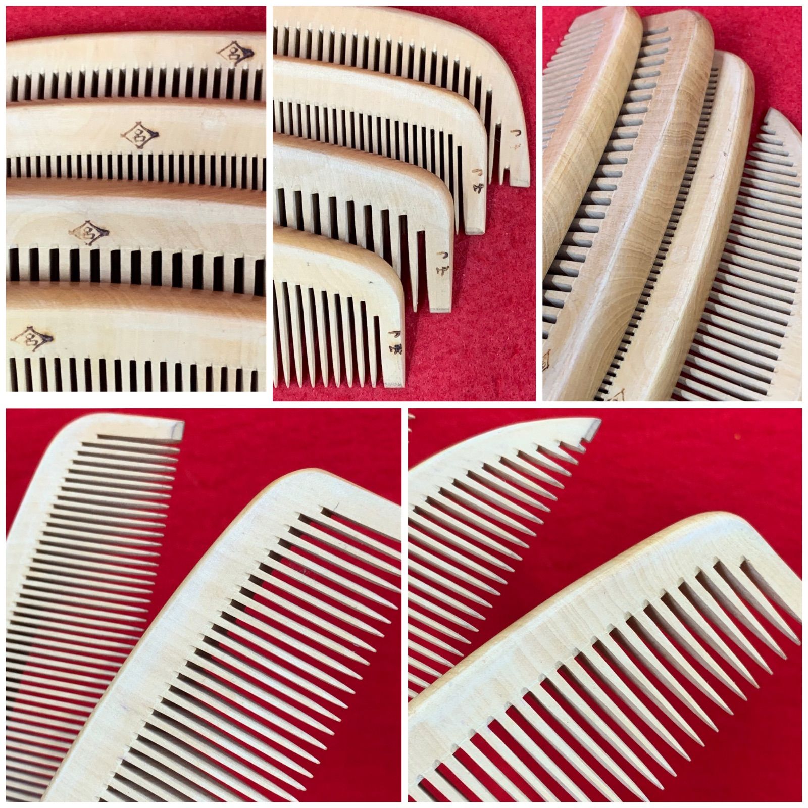 つげ櫛　11本セット つげ櫛 11本セット