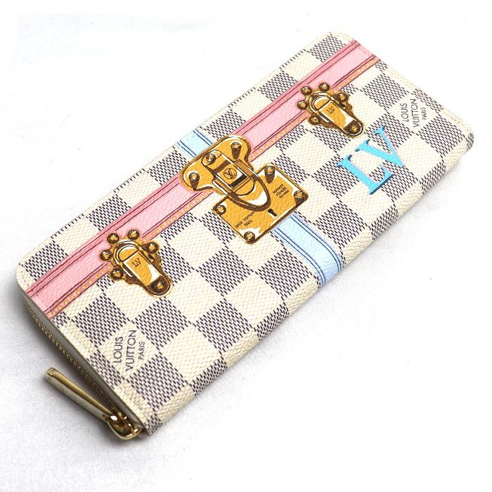 LOUIS VUITTON ルイ・ヴィトン ポルトフォイユクレマンス 長財布 ラウンドファスナー マルチカラー N60109 CA1128 レディース 中古 美品