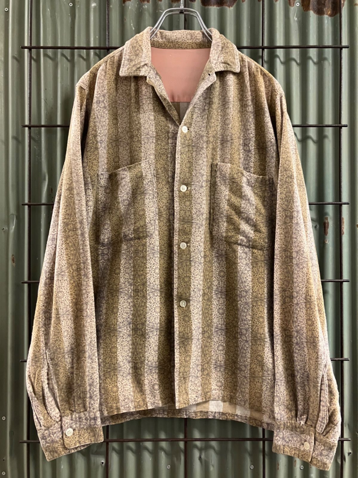 Old Print L/S Nel Shirt プリントネルシャツ　プリネル　長袖シャツ　柄シャツ　Euro ユーロ