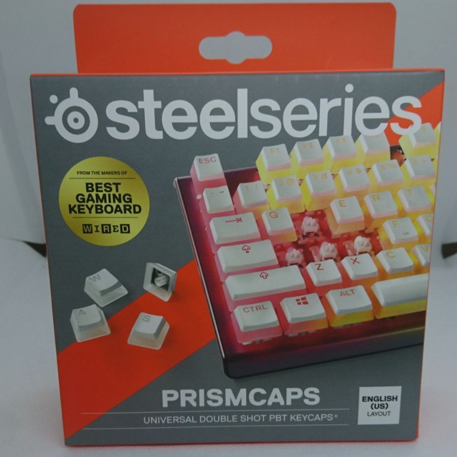 SteelSeries prismcaps PBT キーキャップ 白 - ☆PC周辺機器・ゲーム