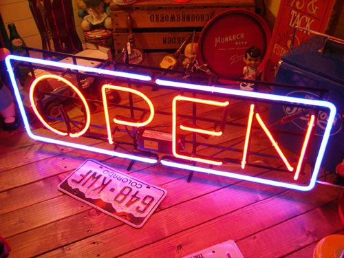 人気SALE，定番 ネオンサイン OPEN （LL ） ネオン管 照明 店舗装飾 インテリア ガレージング アメリカ雑貨 アメリカン雑貨 その他