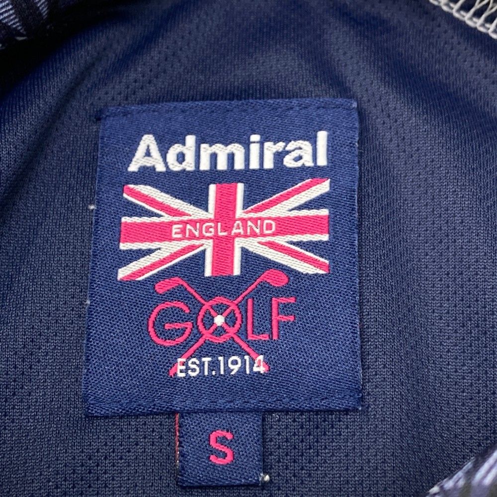サイズ：S ADMIRAL アドミラル  ノースリーブワンピース 総柄 ネイビー系 [240101439948] ゴルフウェア レディース ストスト サイズ：S ADMIRAL アドミラル ノースリーブワンピース 総柄