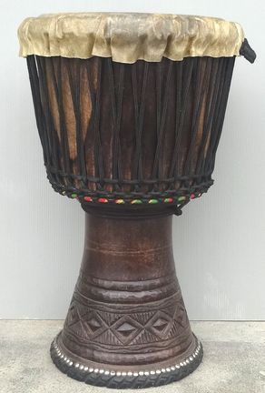 送料無料】エボニー（黒檀）ジャンベ（ジェンベ）〜フォラ〜《H.60cm
