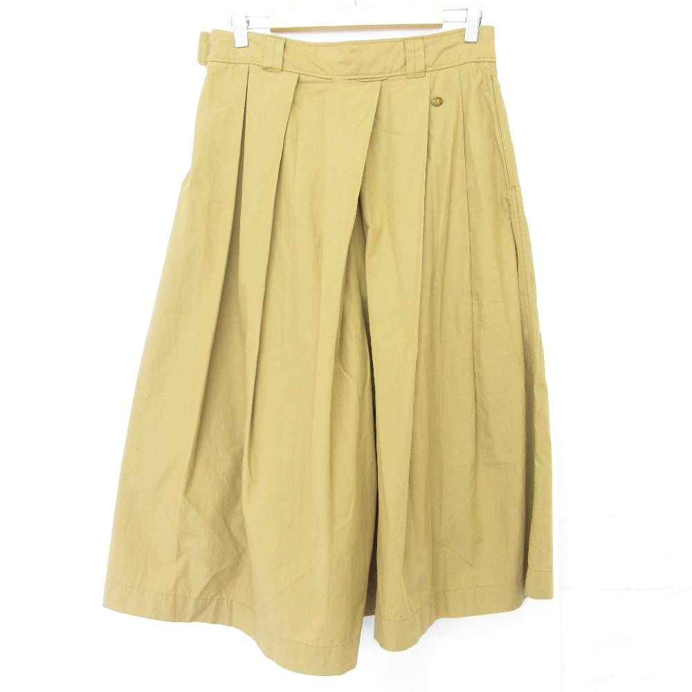 45R フォーティーファイブアール 先染めダンプのキュロットスカート 5034038 サイズ3 キャメル レディース 古着