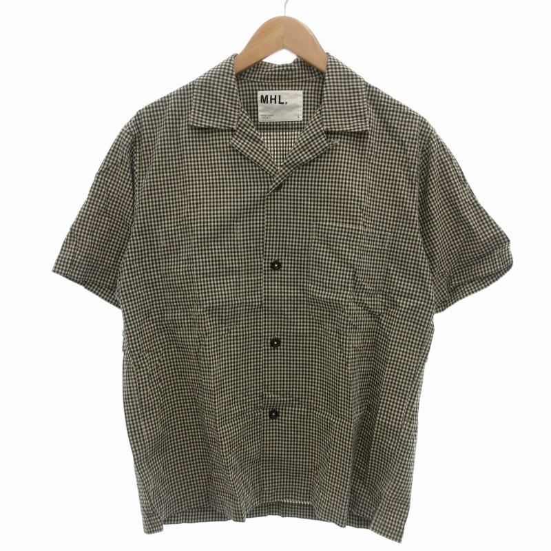 MHL. エムエイチエル コットンリネン プレーンウェーブ シャツ M 長袖 MHL. エムエイチエル コットンリネン プレーンウェーブ シャツ M 長袖