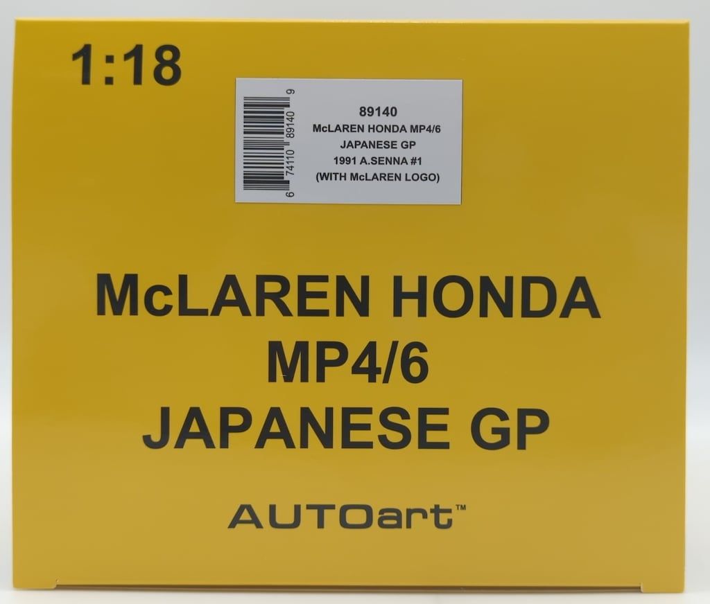 AUTOart 1|18 オートアート コンポジットモデル マクラーレン ホンダ MP4|6 日本GP 1991年 1 アイルトン セナ マクラーレンロゴ入 89140