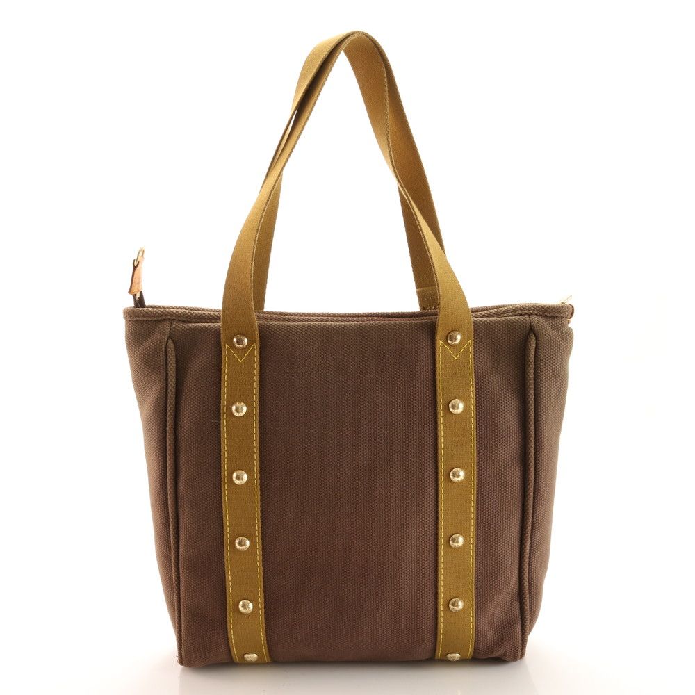 美品 ルイヴィトン アンティグア カバ MM ブラン M40086 レザー