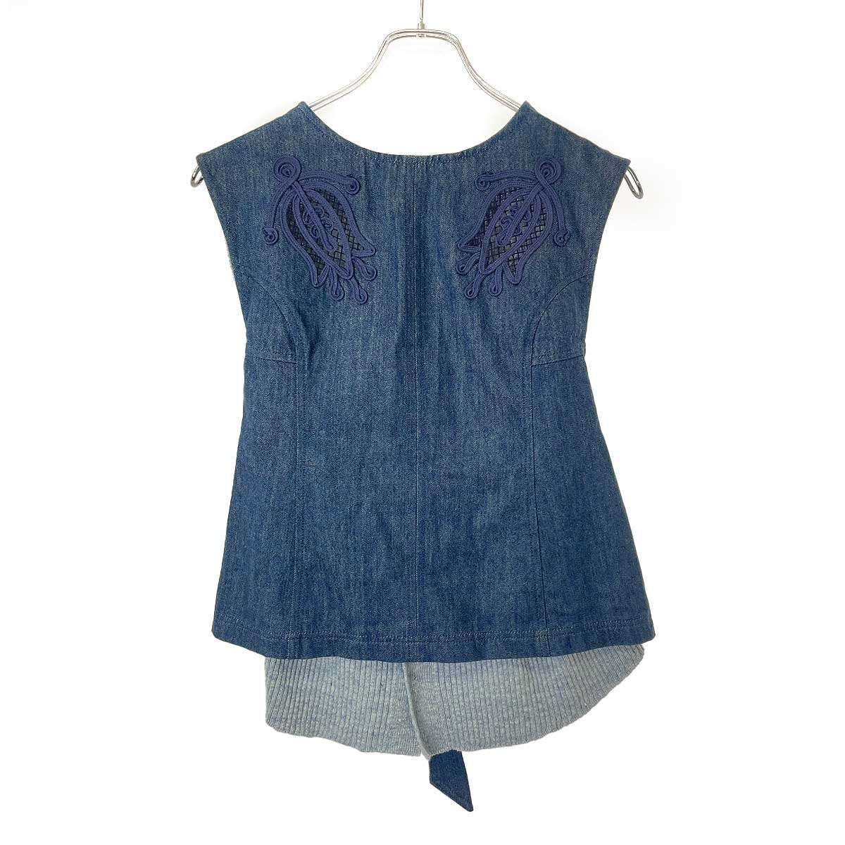 mame kurogouchi マメ クロゴウチ 21SS Embroidered Denim Top デニム