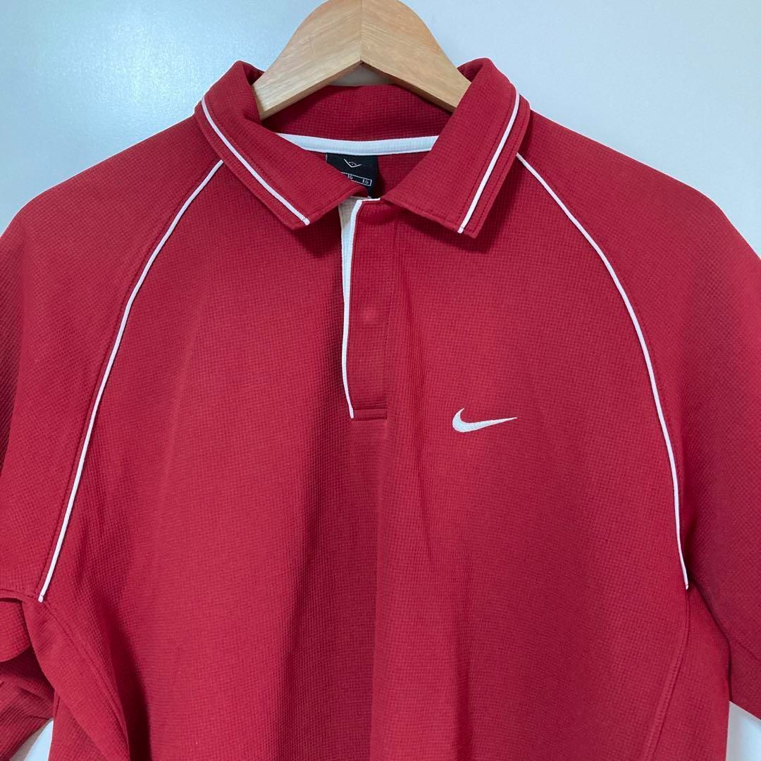 Nike golf レッド ポロシャツ XLサイズ - メルカリ