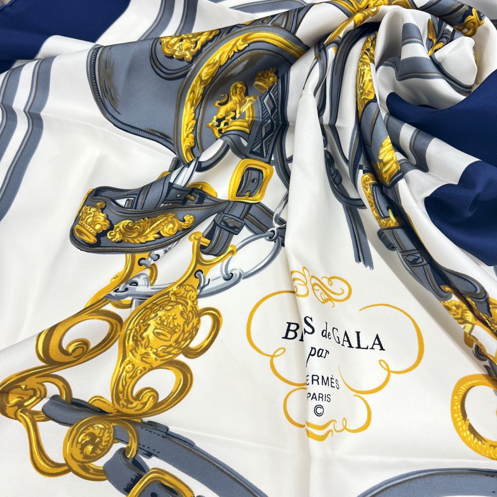 ✨美品✨ HERMES エルメス カレ90 式典の馬勒 BRIDES de GALA スカーフ