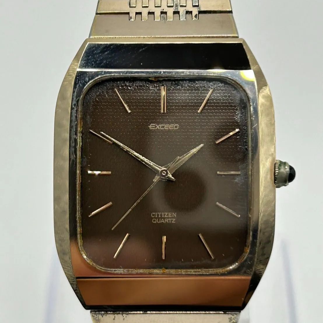 シチズン CITIZEN エクシード EXCEED 18K 角型 クオーツ腕時計