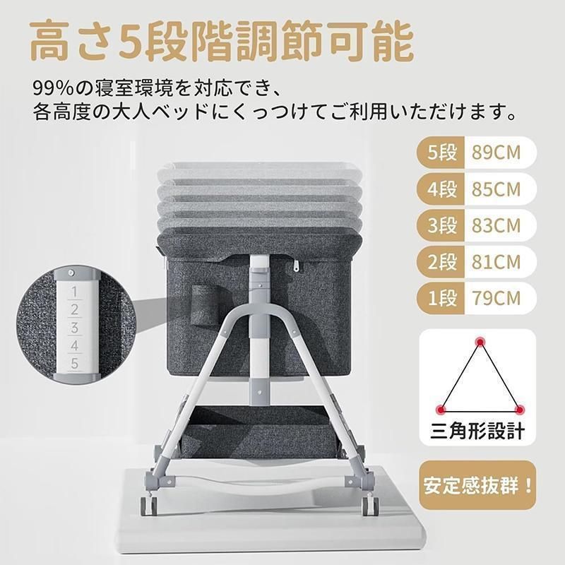 HZDMJ ベビーベッド クッション 折りたたみ ミニ 持ち運び