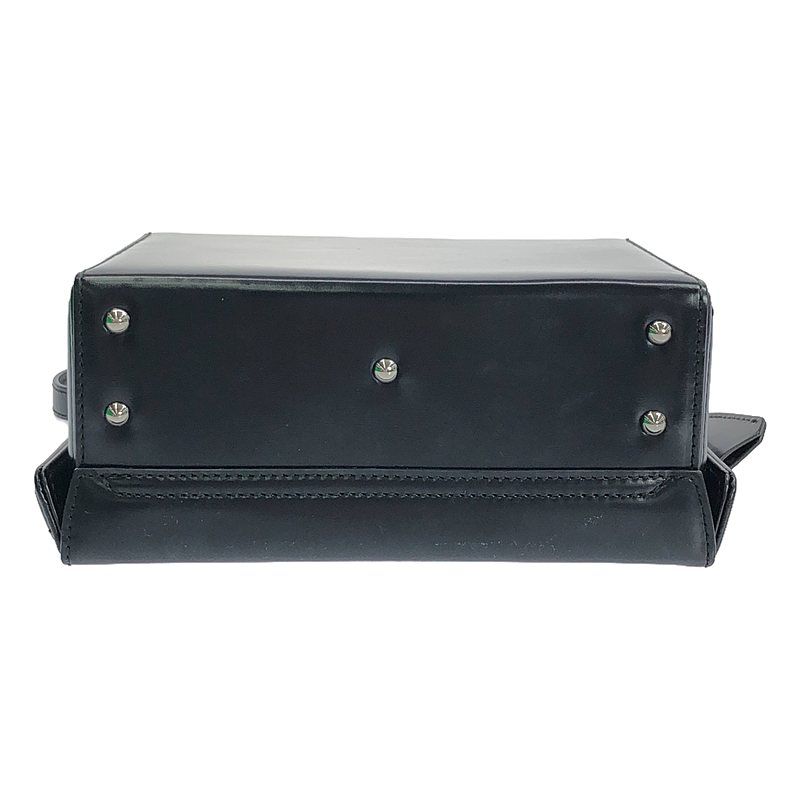 【美品】  MARK CROSS / マーク クロス | Grace mini Box Bag トランクショルダーバッグ | ブラック/シルバー | レディース 美品】 MARK CROSS / マーク クロス | Grace mini Box Bag トランク
