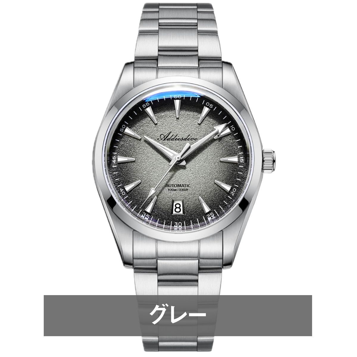 ADDIESDIVE AD2094　ドレスウォッチ ブラック　試着のみ 自動巻き腕時計 メンズ 40代 50代 オマージュウォッチ 機械式 手巻き