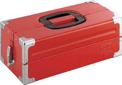TONE 前田金属工業 トネ ツールケース メタル Ｖ形２段式 ４３３Ｘ２２０Ｘ１６０ｍｍ レッド