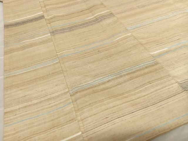 平和屋着物○五代目・諏訪好風 紬 野々花染 横段文 正絹 逸品 未使用  