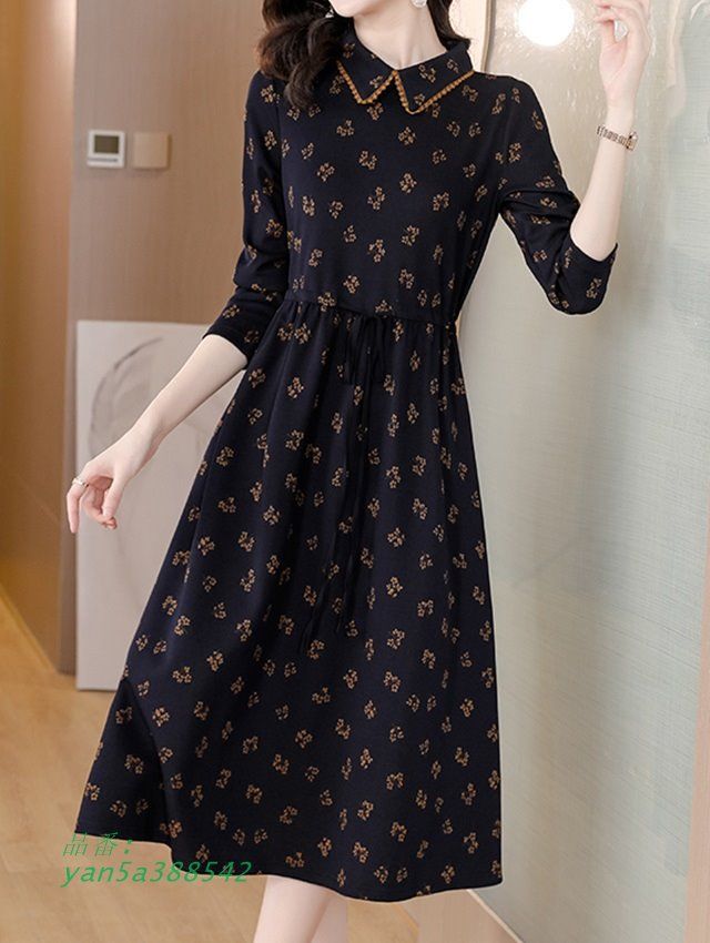 花柄 ワンピース 大きいサイズ ワンピース 花柄 襟付き セレモニー 母 ワンピース フォーマル ワンピース ワンピース ワンピース 卒園式 卒業式 ママ ワンピース yan5a388542