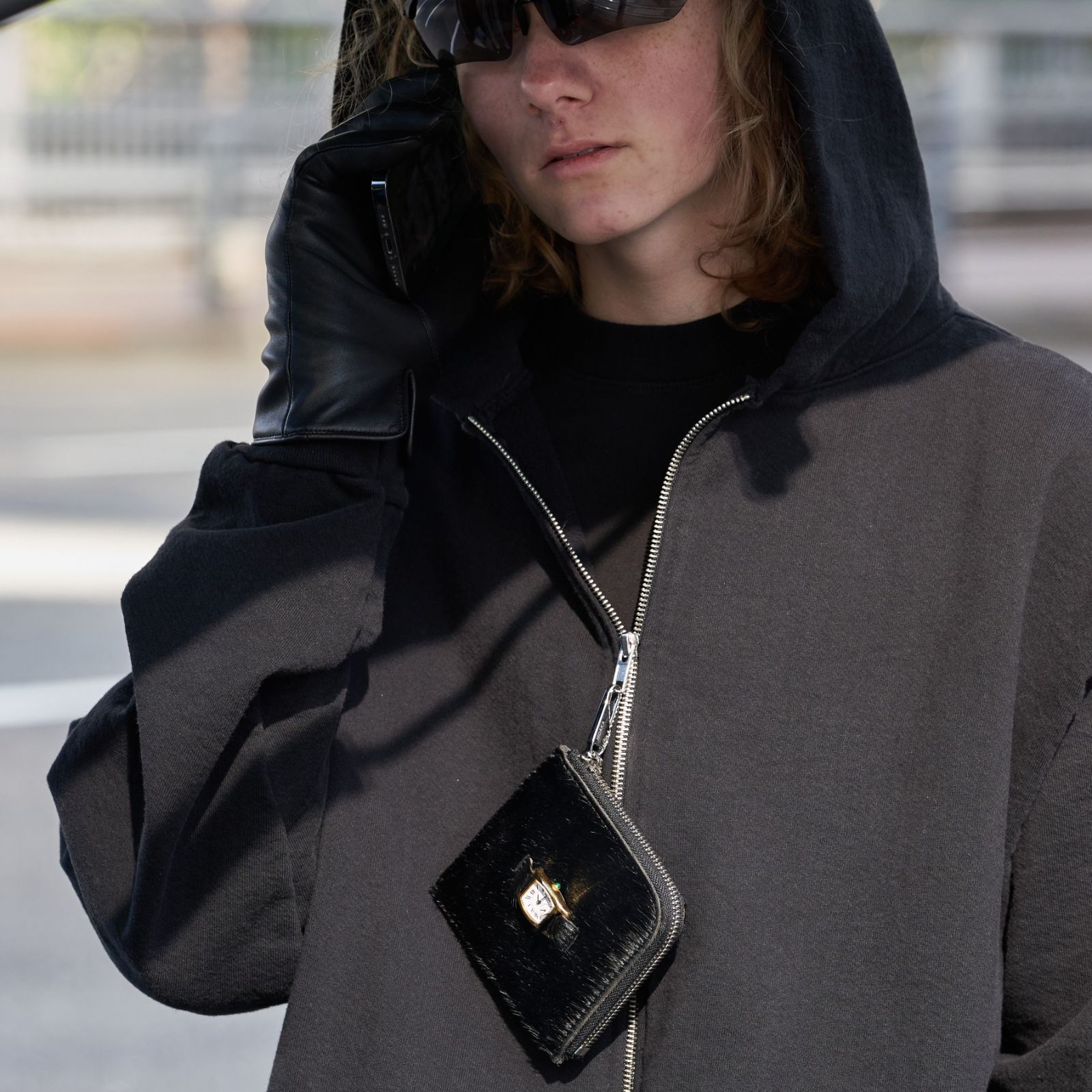 HIDAKA ヒダカ VINTAGE WATCH PURSE - HAIR ビンテージウォッチパース 