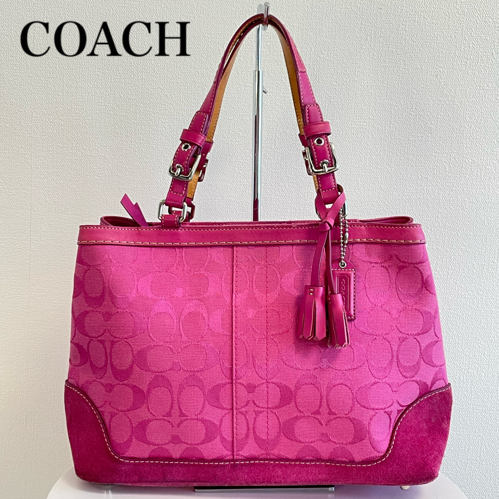 いつでもポイント10倍 □美品□ COACH コーチ シグネチャー レザー