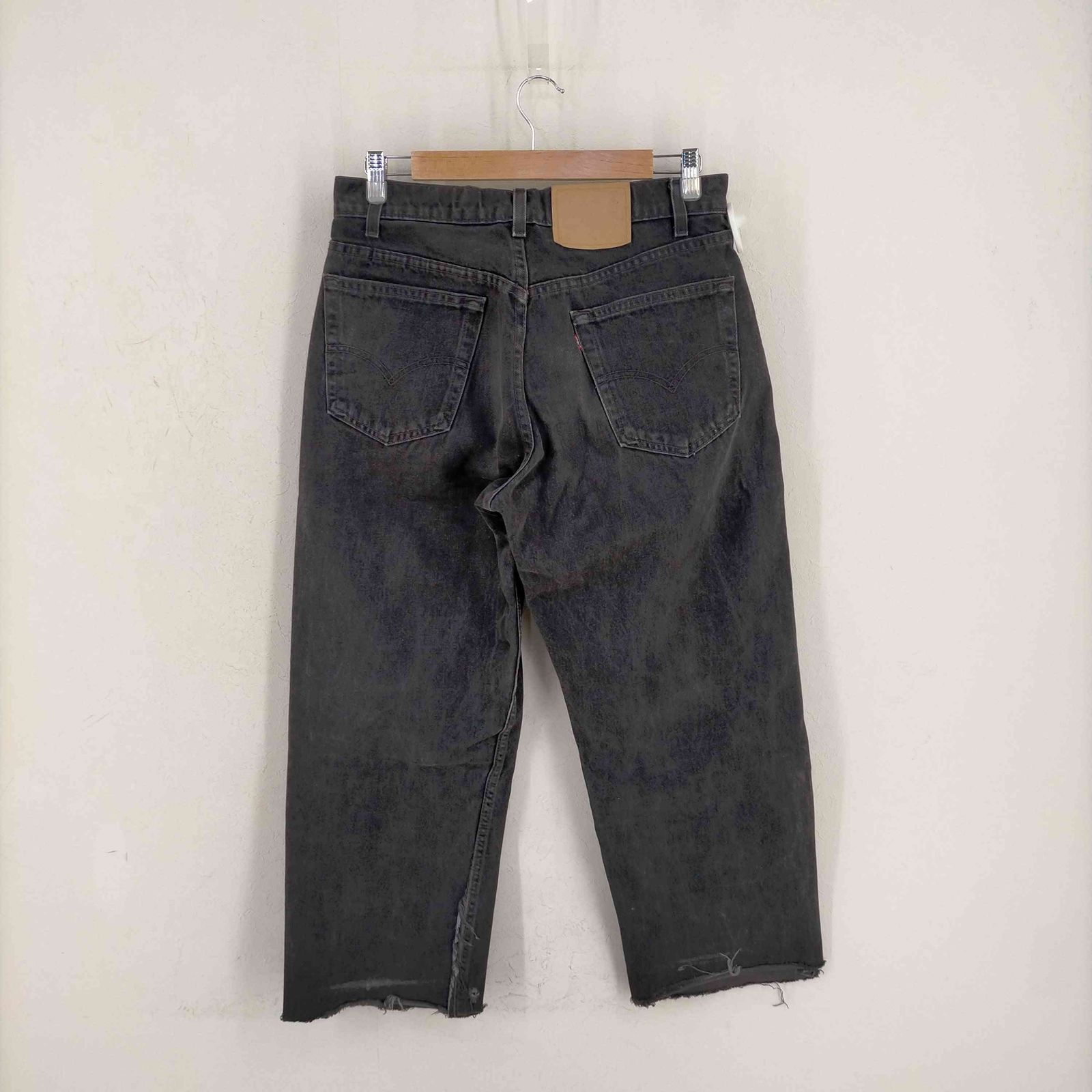 リーバイス Levis ボタン裏525刻印 後染め ブラックデニム カットオフ