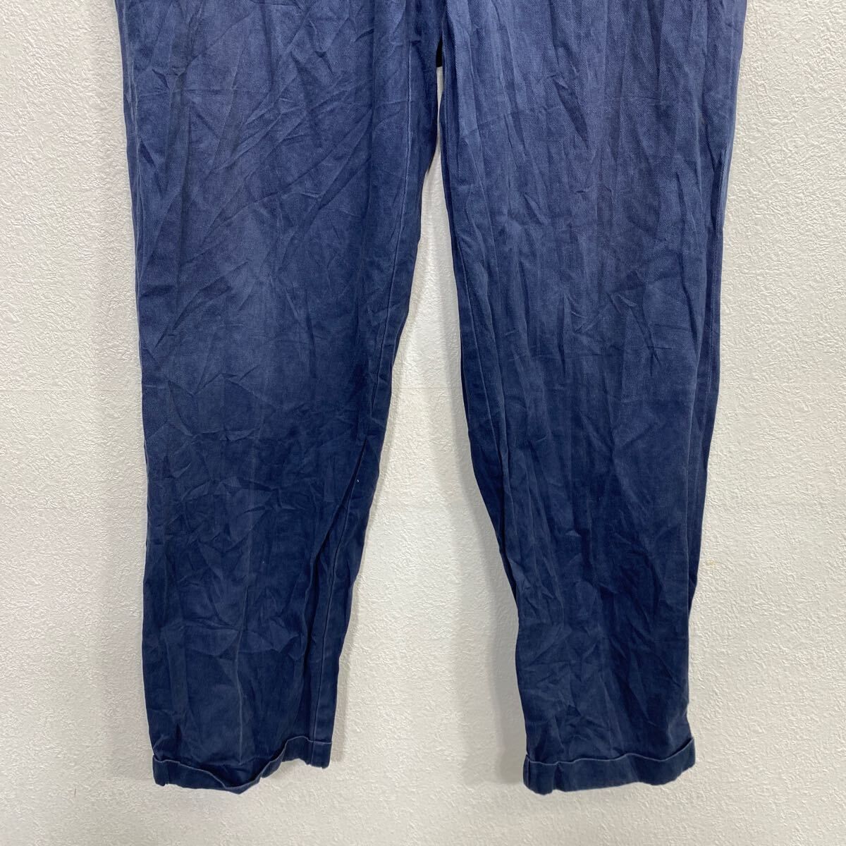 TOMMY HILFIGER ツータック チノパンツ W34 ネイビー トミー