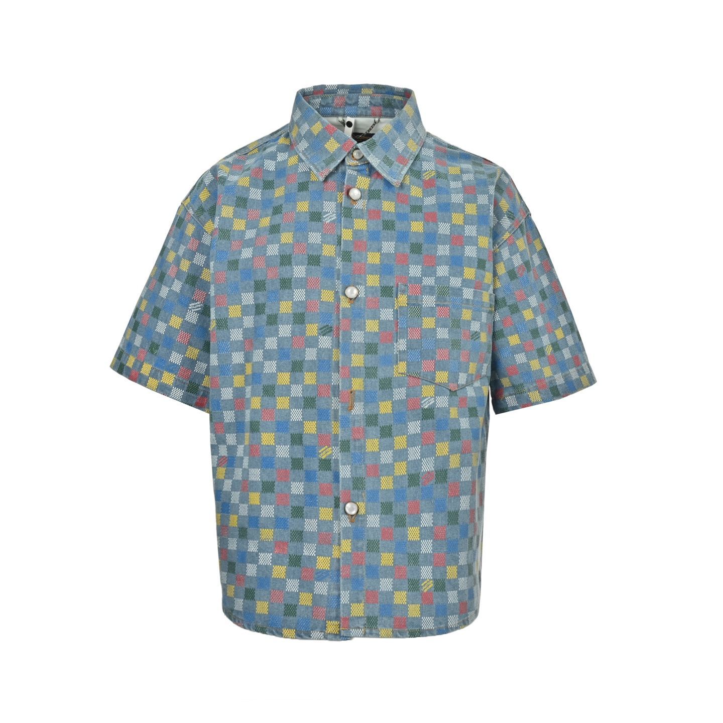 Louis Vuitton 半袖シャツ グラデーションチェック 今日特価】Louis Vuitton ルイ・ヴィトン 25SS カラーチェック