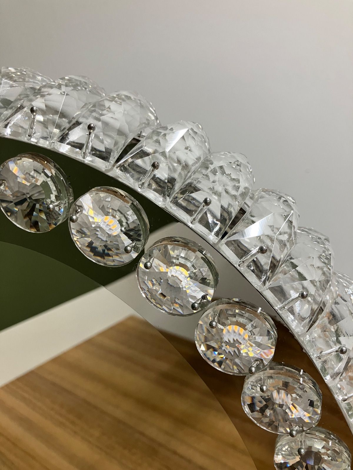 Francfranc 風 ハリウッドミラー 動作 済 クリスタルミラー LEDライト 3色切り替え 無限グラデーション