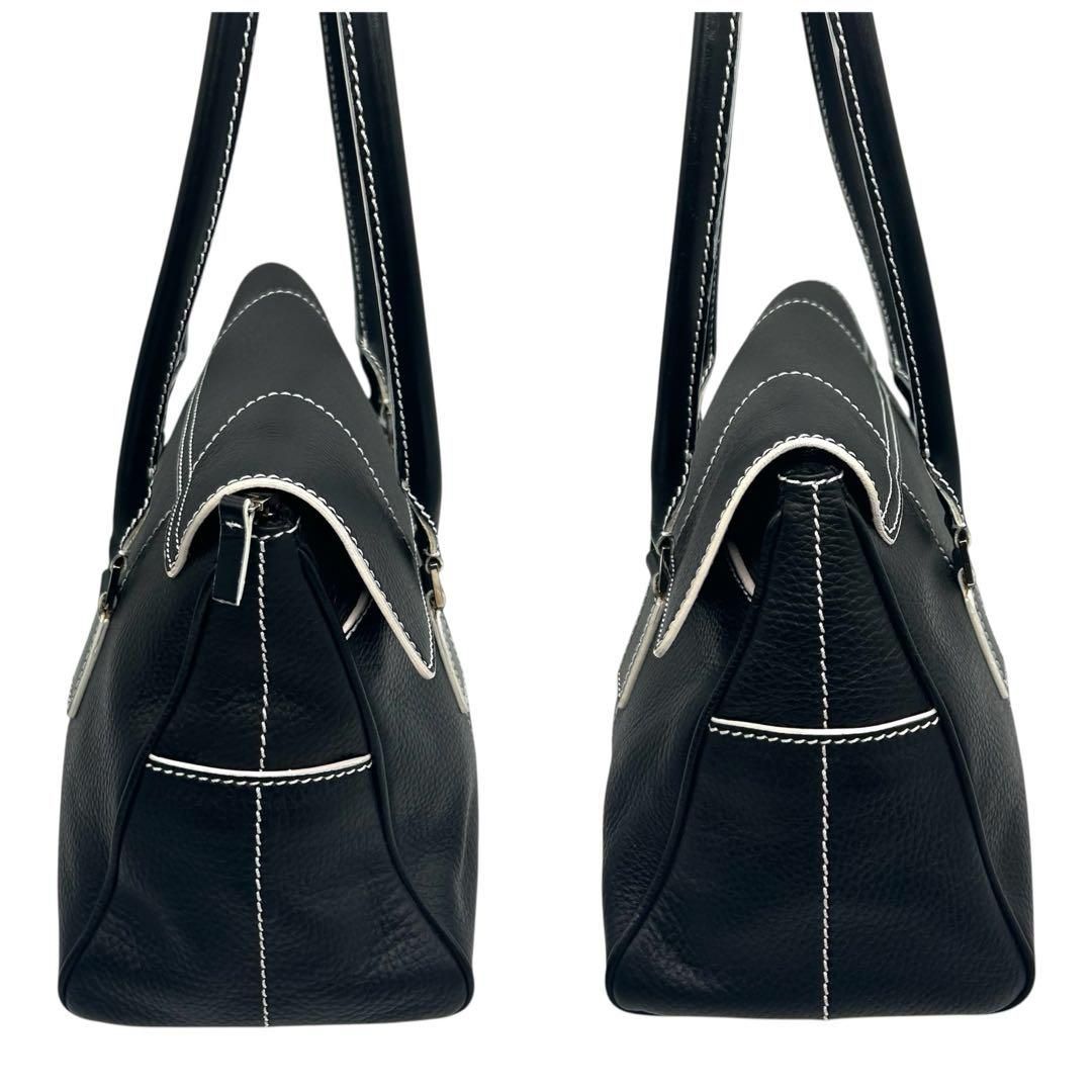 LAMBERTSON TRUEX 黒 レザーハンドバッグ トートバッグ 良品 2200 LAMBERTSON TRUEX トートバッグ シボ革 黒 - メルカリ