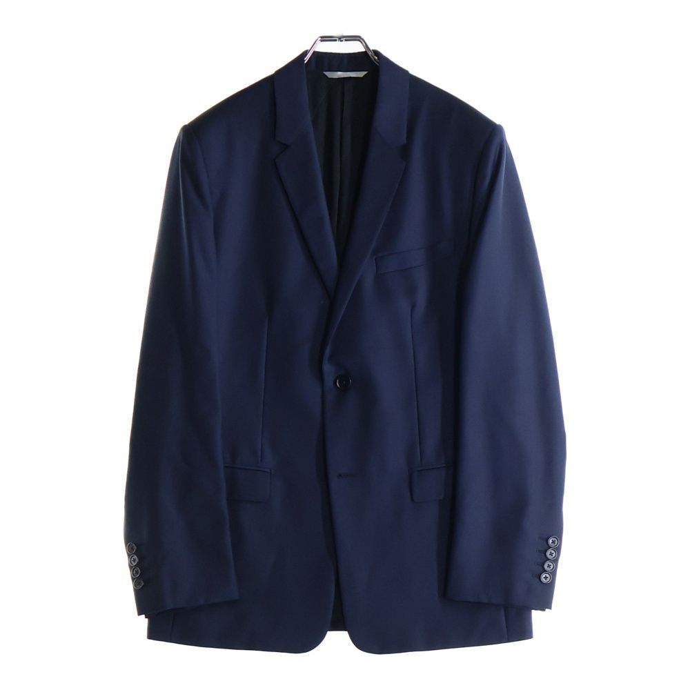 Dior HOMME ディオールオム セットアップスーツ ウール 2B ナローラペル テーラードジャケット ノータック スラックスパンツ ネイビー 533C235M3226