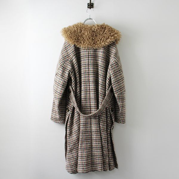 美品 2022AW Lois CRAYON ロイスクレヨン 受注コート ファー