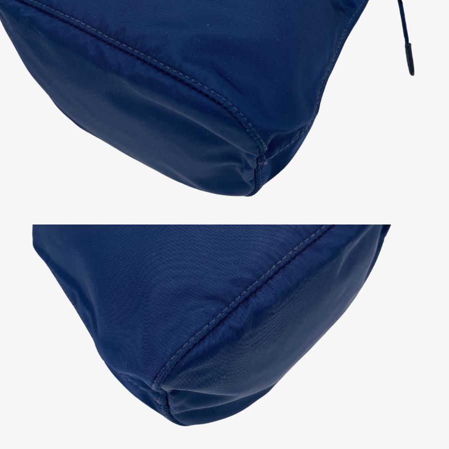 PRADA プラダ 巾着 ポーチバッグ ナイロン ブルー - メルカリ