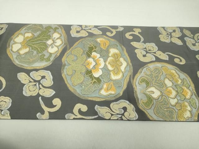 平和屋着物○皇室・伊勢神宮御用 御御帯 山口美術織物 山口弘躬 六通柄