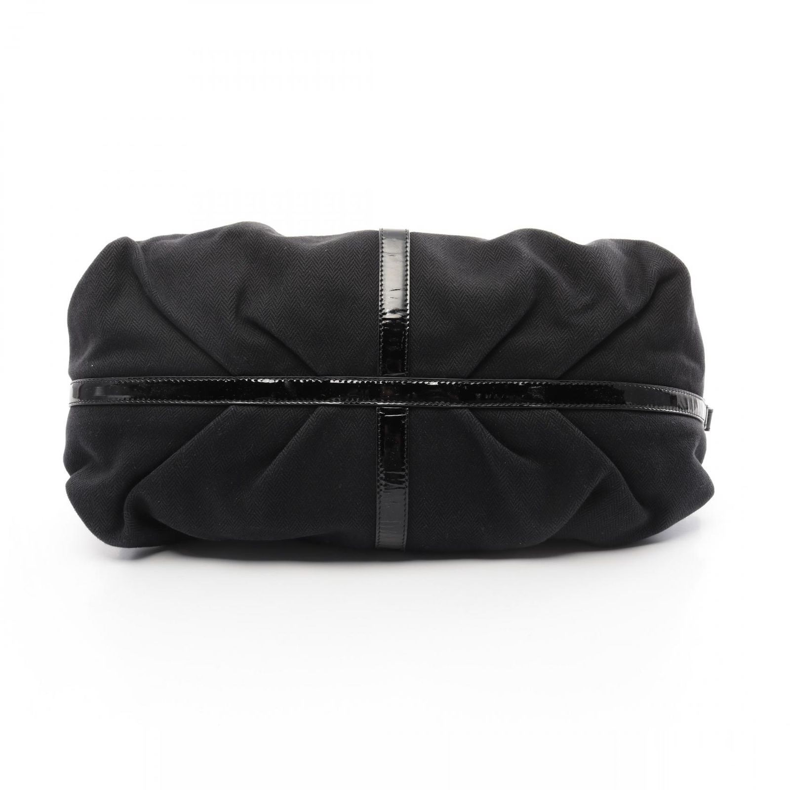 ブルガリ BVLGARI ハンドバッグ チャンドラ キャンバス パテントレザー