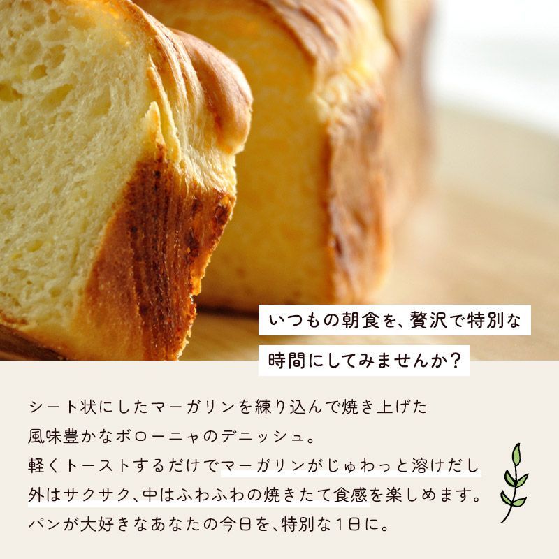 食品 ボローニャデニッシュ プレーン ３斤 ５本 送料無料 ＜配送エリア 北海道、沖縄、離島＞ ボローニャ ボローニャパン 食パン デニッシュパン