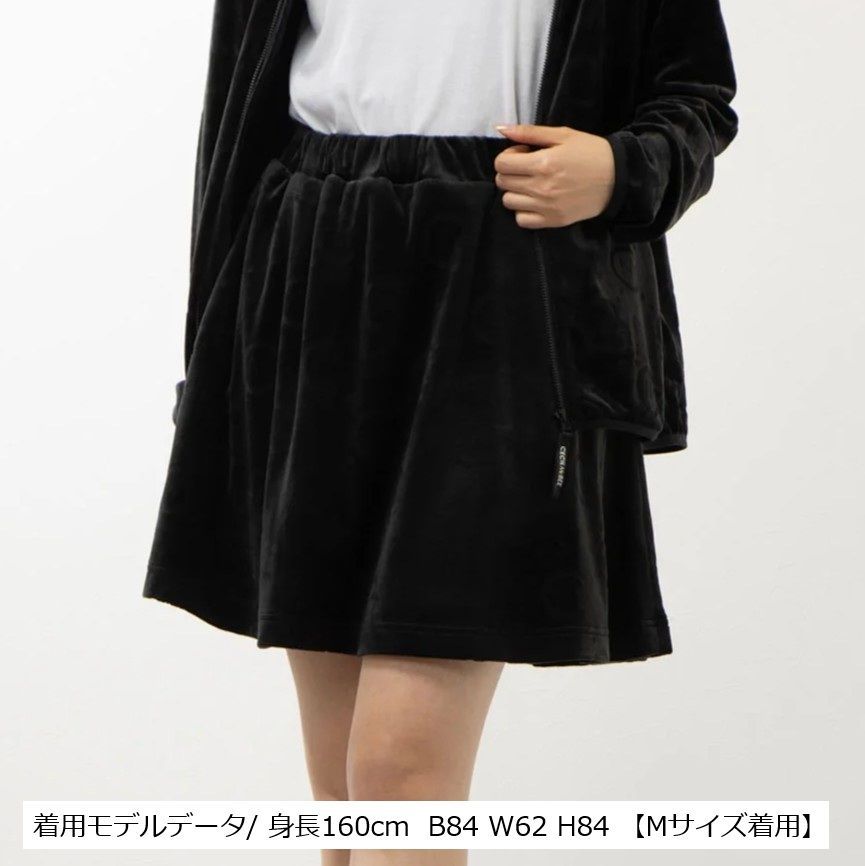 セシルマクビー CECIL McBEE green ベロアスカート ﾌﾞﾗｯｸ Sサイズ