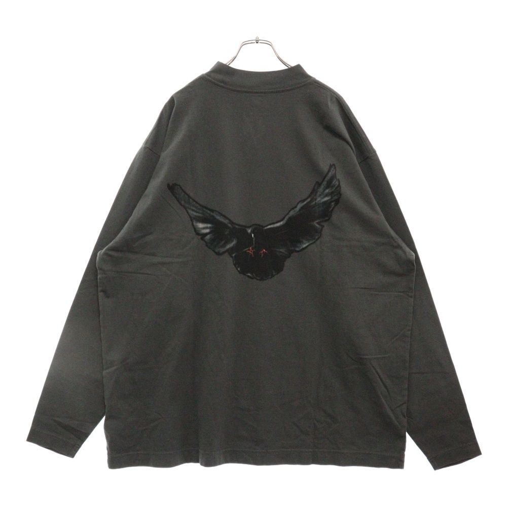 YEEZY GAP イージーギャップ Dove Long Sleeve Tee ドーヴプリント オーバーサイズ クルーネック 長袖Tシャツ ダークグリーン 471305-03-1